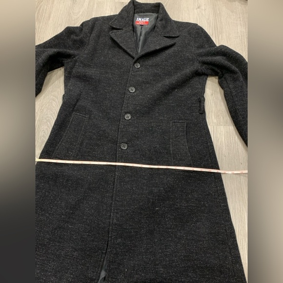 Vintage Grey Wool Blend Coat (Men's Large, Fits Women’s M/L Boyfriend Style) - Picture 8 of 13